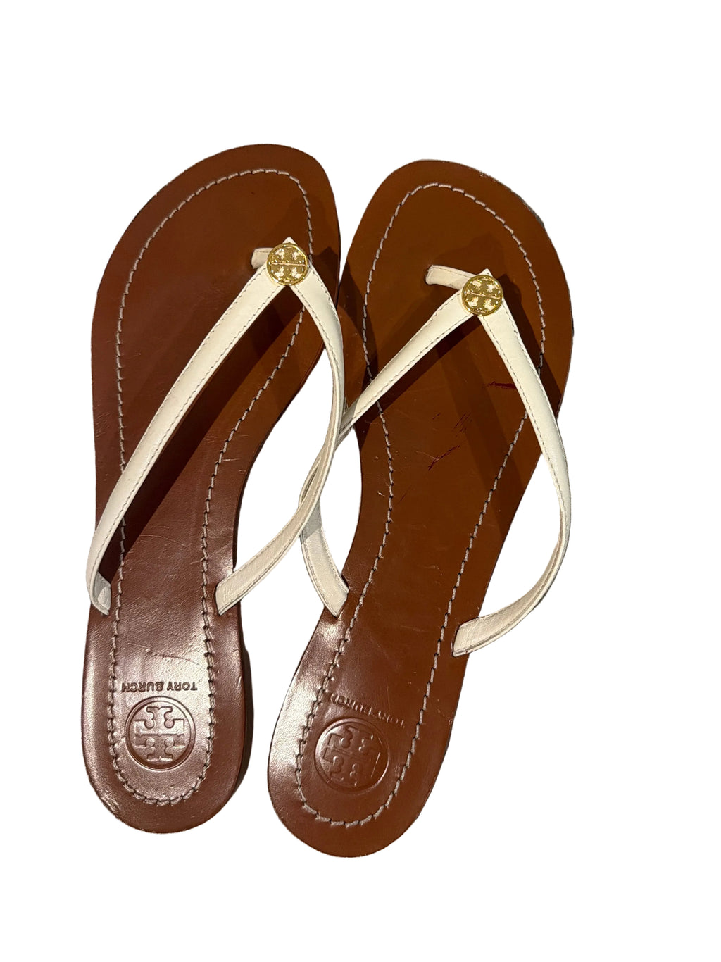 Tory Burch Terra Thong Sandals Sz 9 *cream
