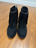 Pierre Dumas Fringe Booties - size 7
