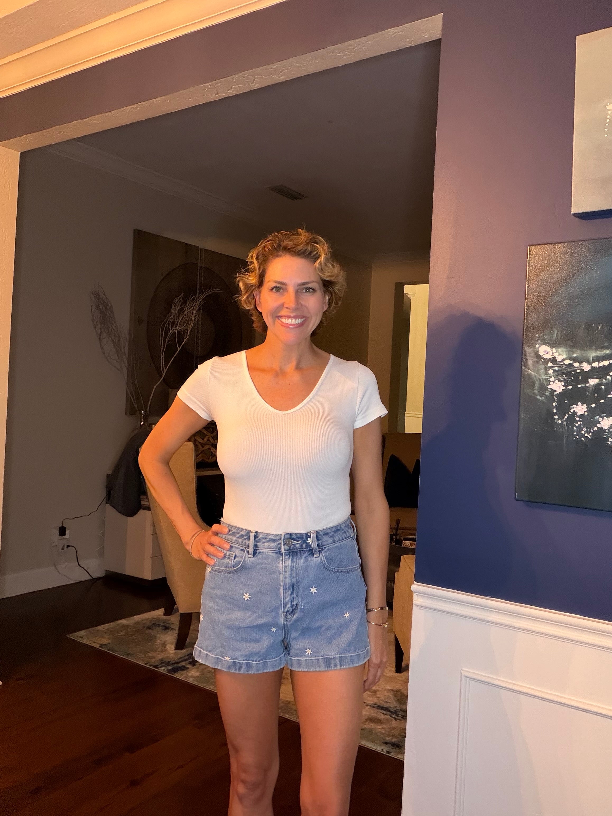 PAC Sun Daisy Denim “Mom Shorts” size 28