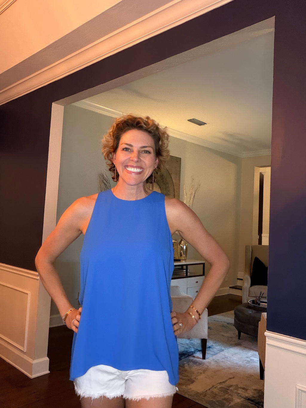 Vince Camuto Blue Tank Size Medium
