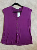 78 & Sunny Button Up Sleeveless Top - size small