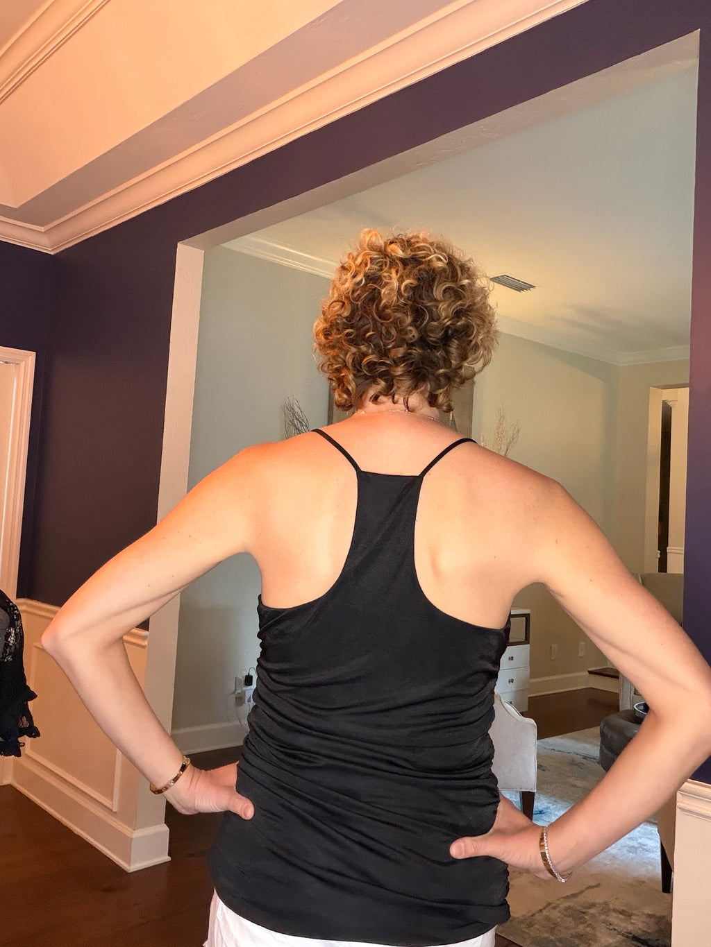 Express Size Medium Sexy Black Slouch Racerback Tank