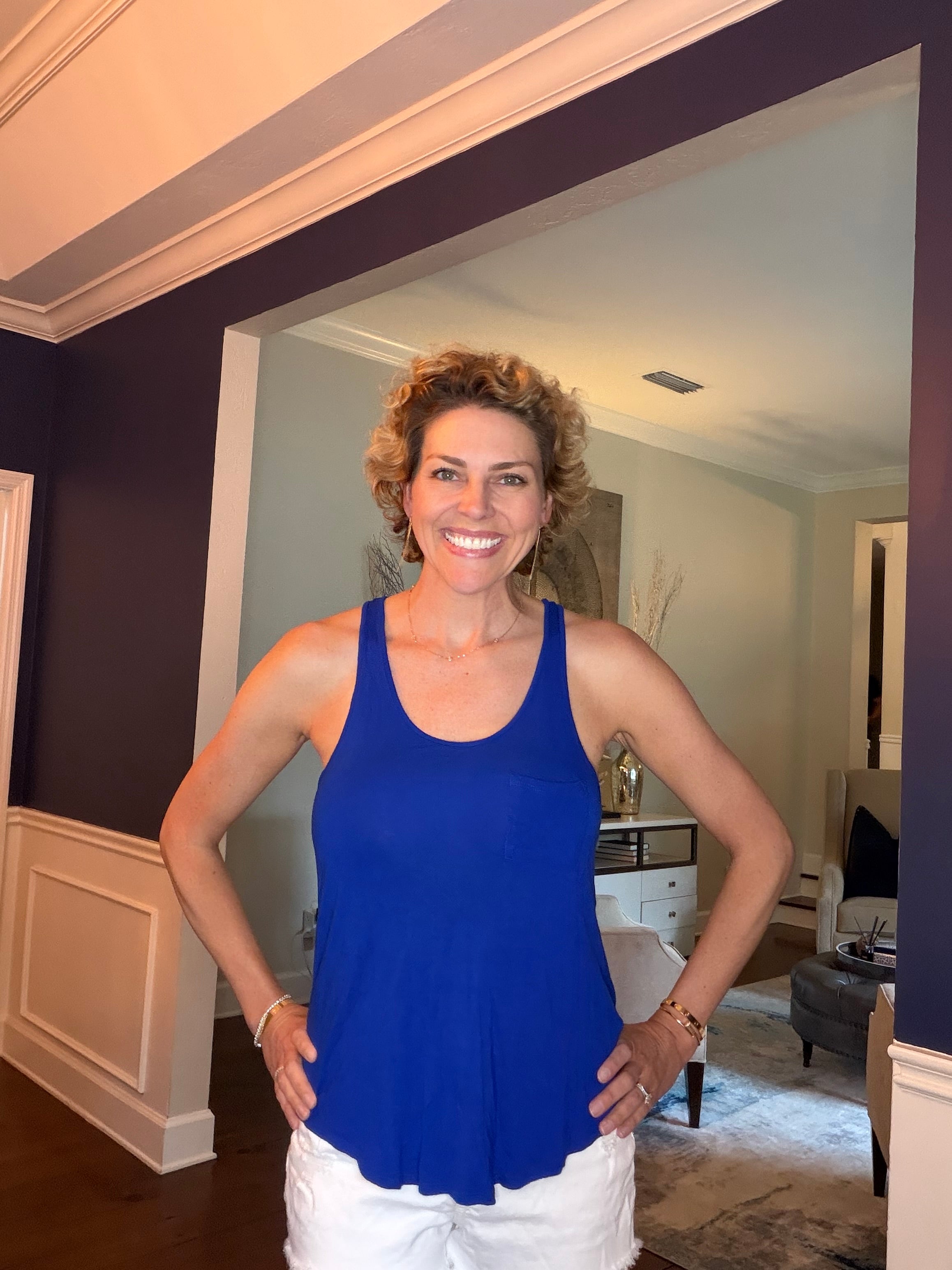 Gap   Royal Blue Racerback tank Size Small *fits up to a Medium