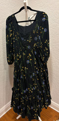 Madewell Black Floral Dress Size 4