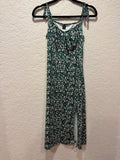 SHEIN Tie Strap Slit Midi Dress Size Small