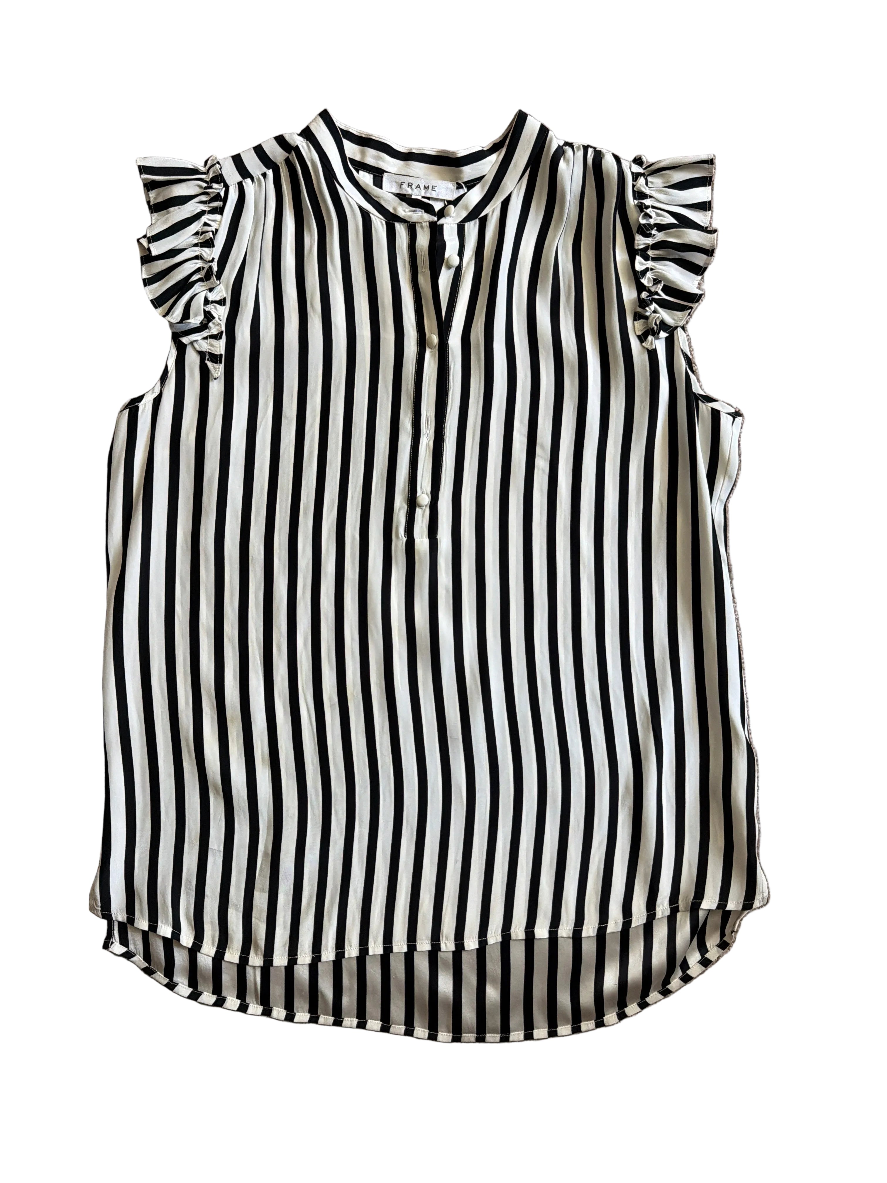 Frame Striped Silk Tank - size medium