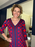 Mudpie 3/4 length pattern dress Size Small (4/6)