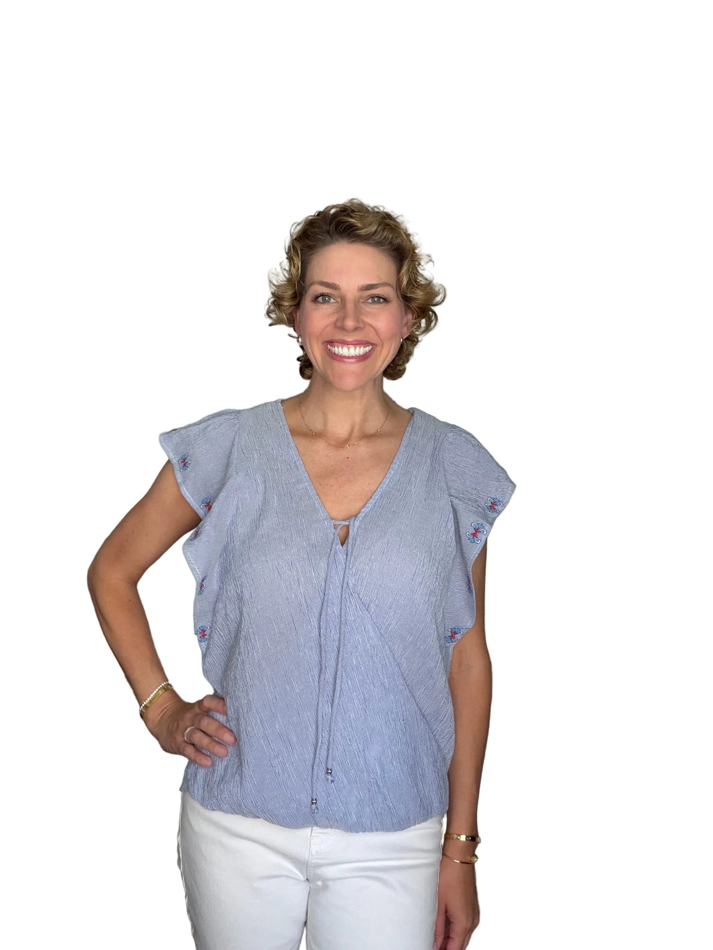Love Stitch Tie Blouse size Medium