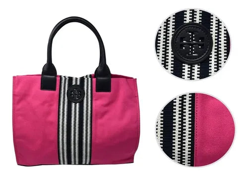 Ella Stripe Canvas Tote Bag