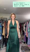L Love Hunter Green Gown Size Medium *fits like a small (4)