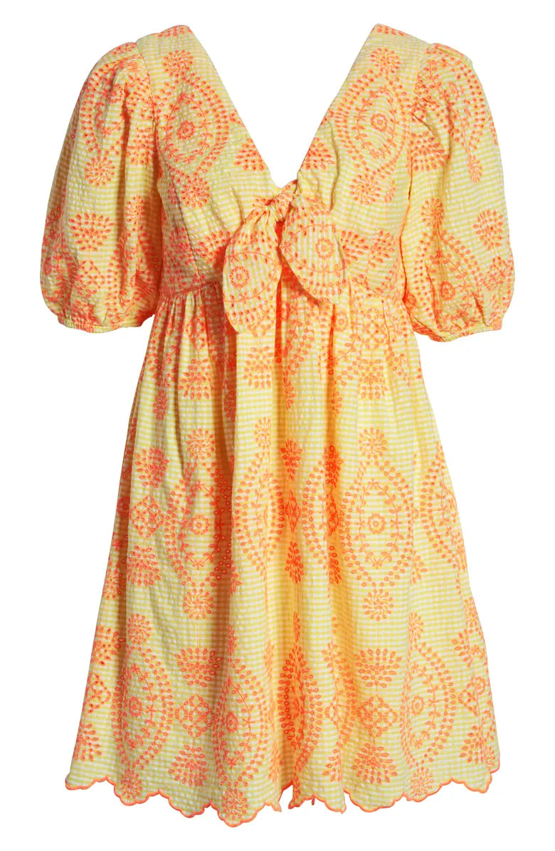 Lilly Pulitzer Sarafina Eyelet Babydoll Dress Size 6