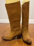 Frye tall suede boots (tan) - size 7