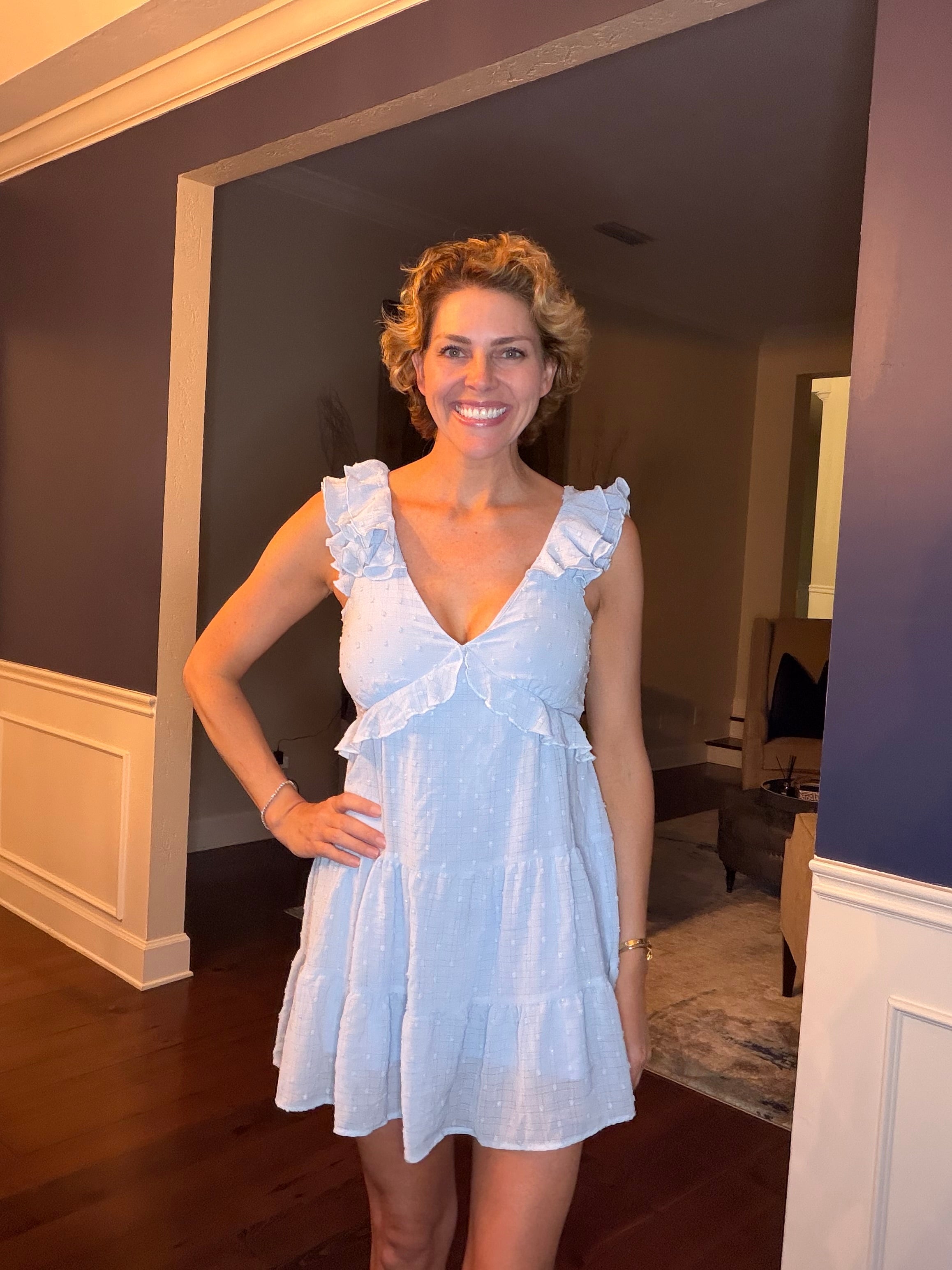 MiAmi Ruffle Tie Back Dress size Small