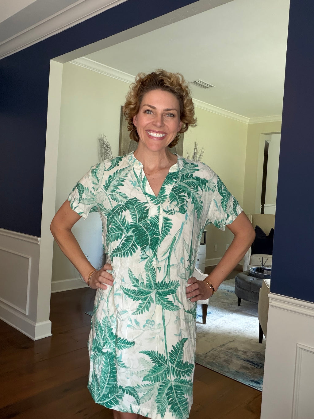 H&M Palm Tree Beach Dress/ Cover up Size Small