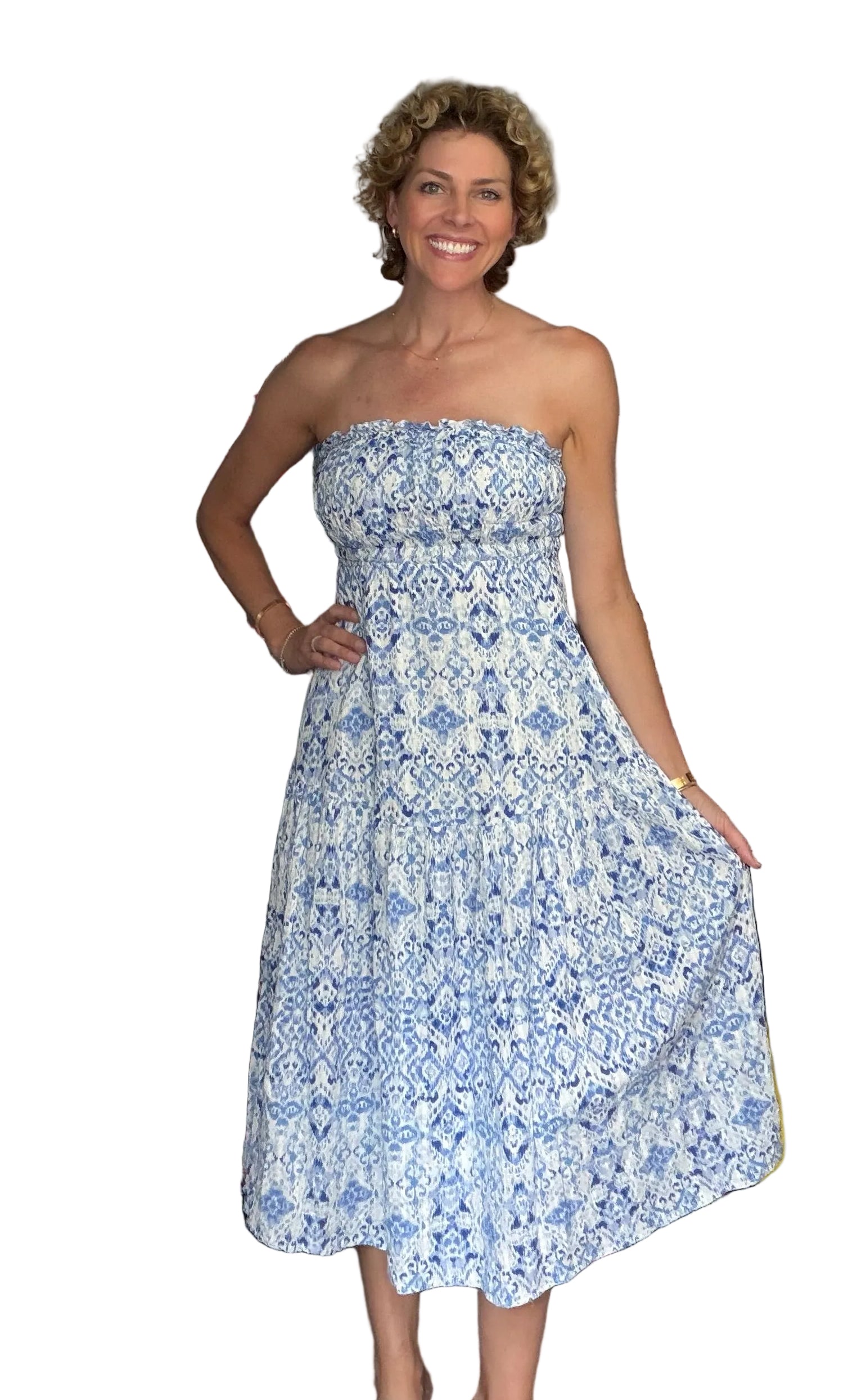Pookie & Sebastian Strapless Midi - size small/medium
