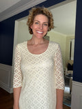 Francesca‘s Cream Lace Dress Size Medium