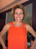 By&By Orange Criss Cross Tank Size Medium