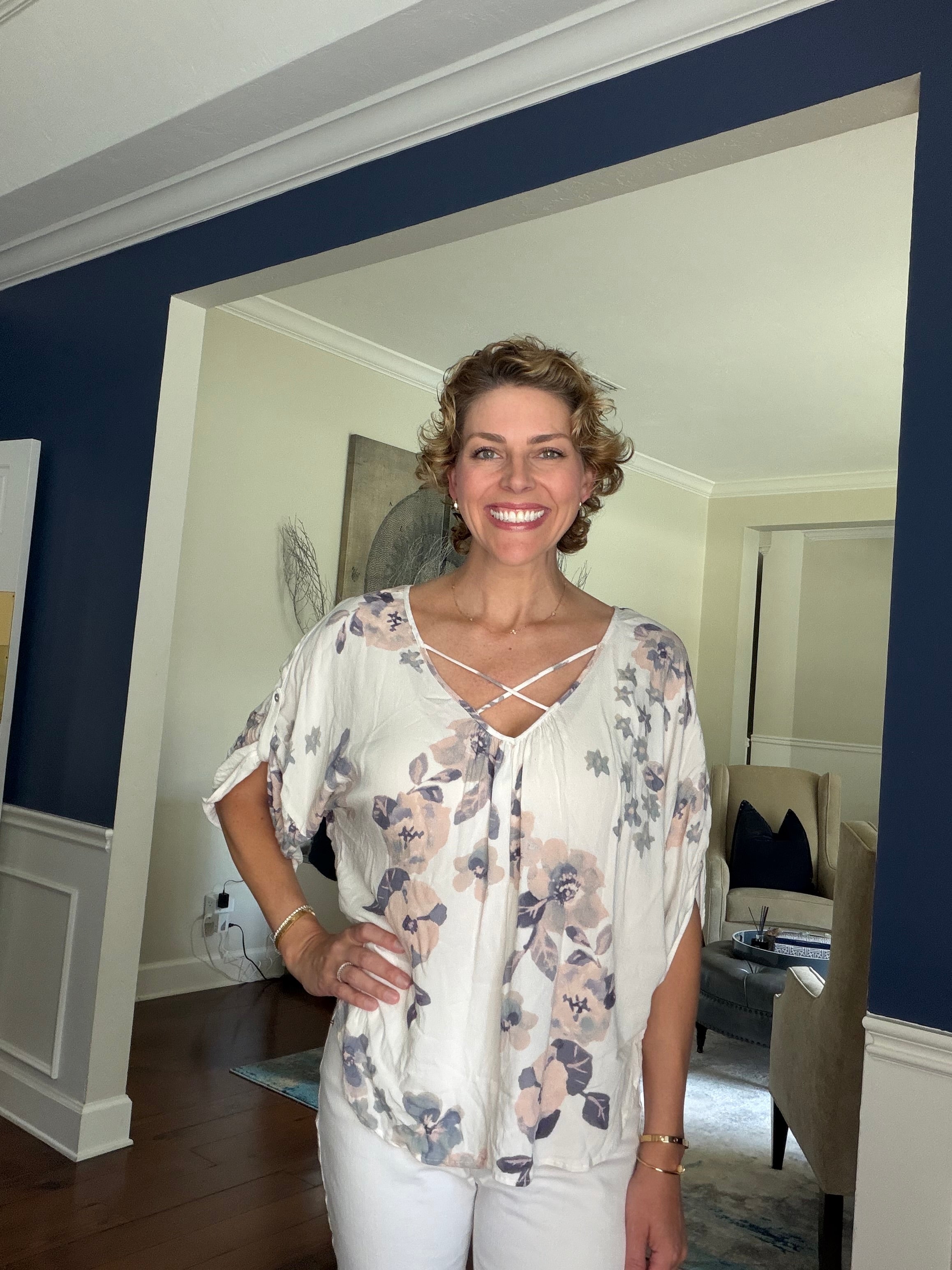Love Stitch Criss-Cross Blouse size S/M