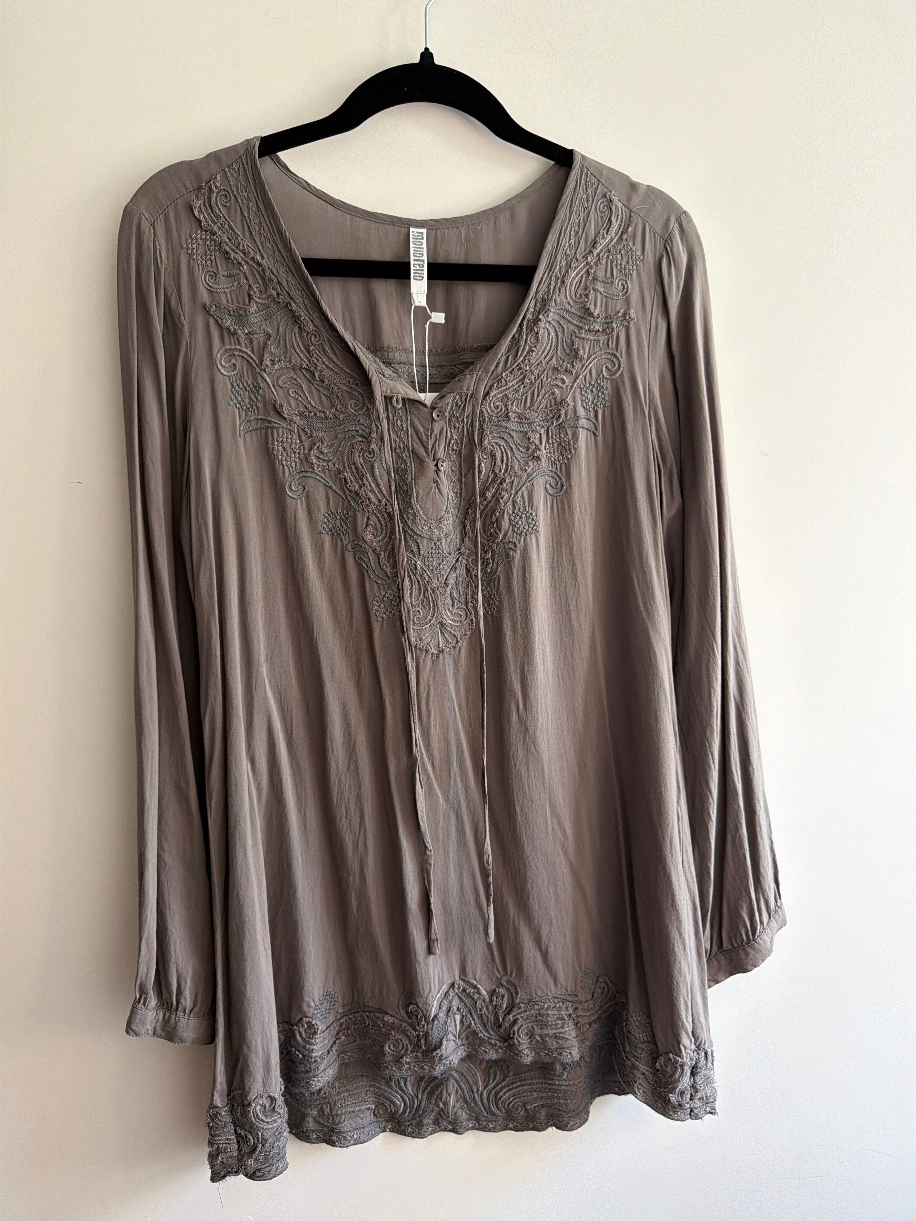 Monoreno Boho Tunic/Dress/Cover up- size large
