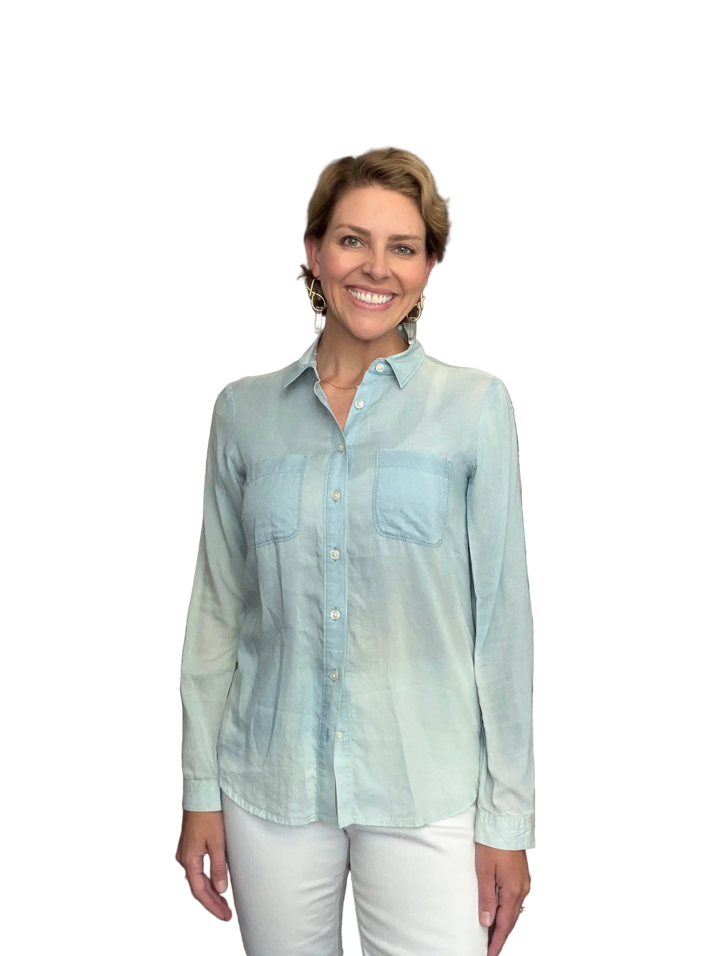 Loft Chambray Button Up- size small