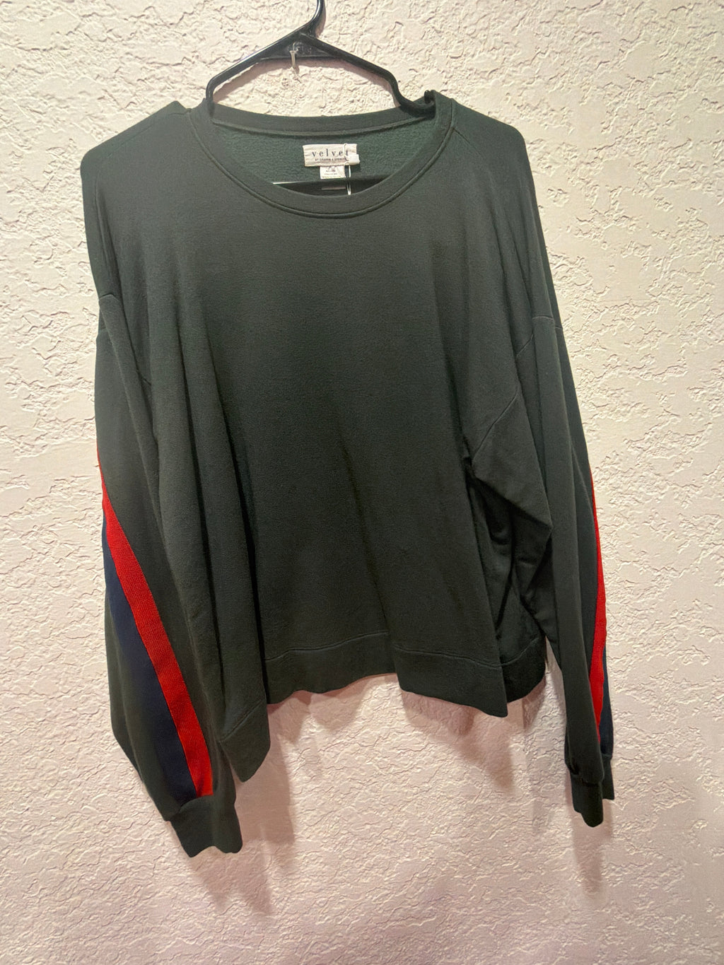 Velvet Size XS Danica Luxe Fleece Stripe Top - size XS (fits small and medium)