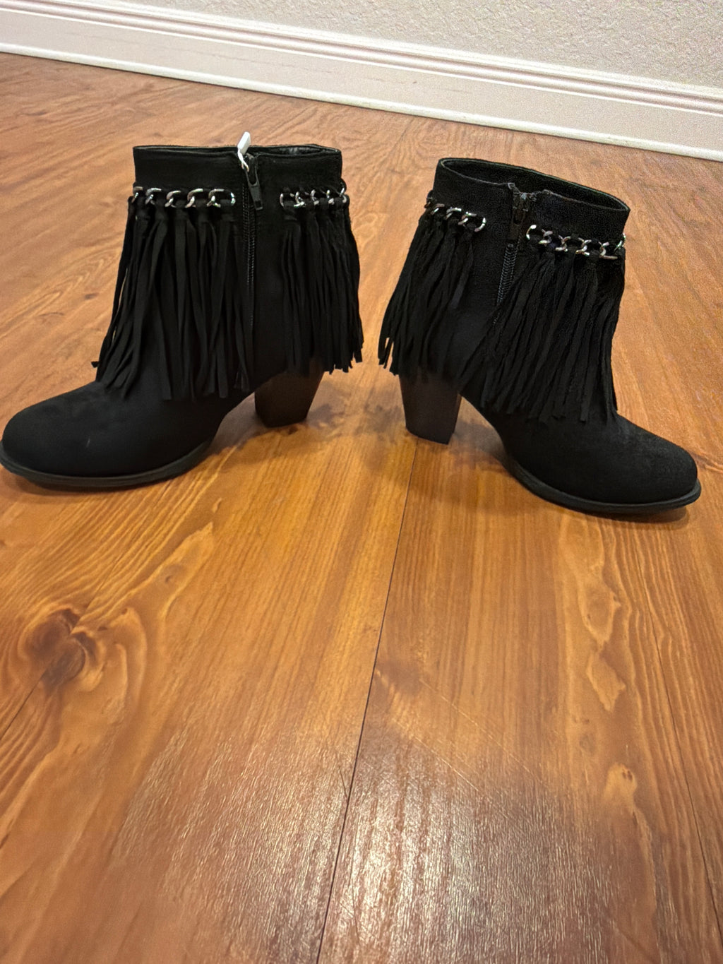 Pierre Dumas Fringe Booties - size 7