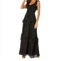 Lilly Pulitzer Black Ruffle Maxi Dress Size 6