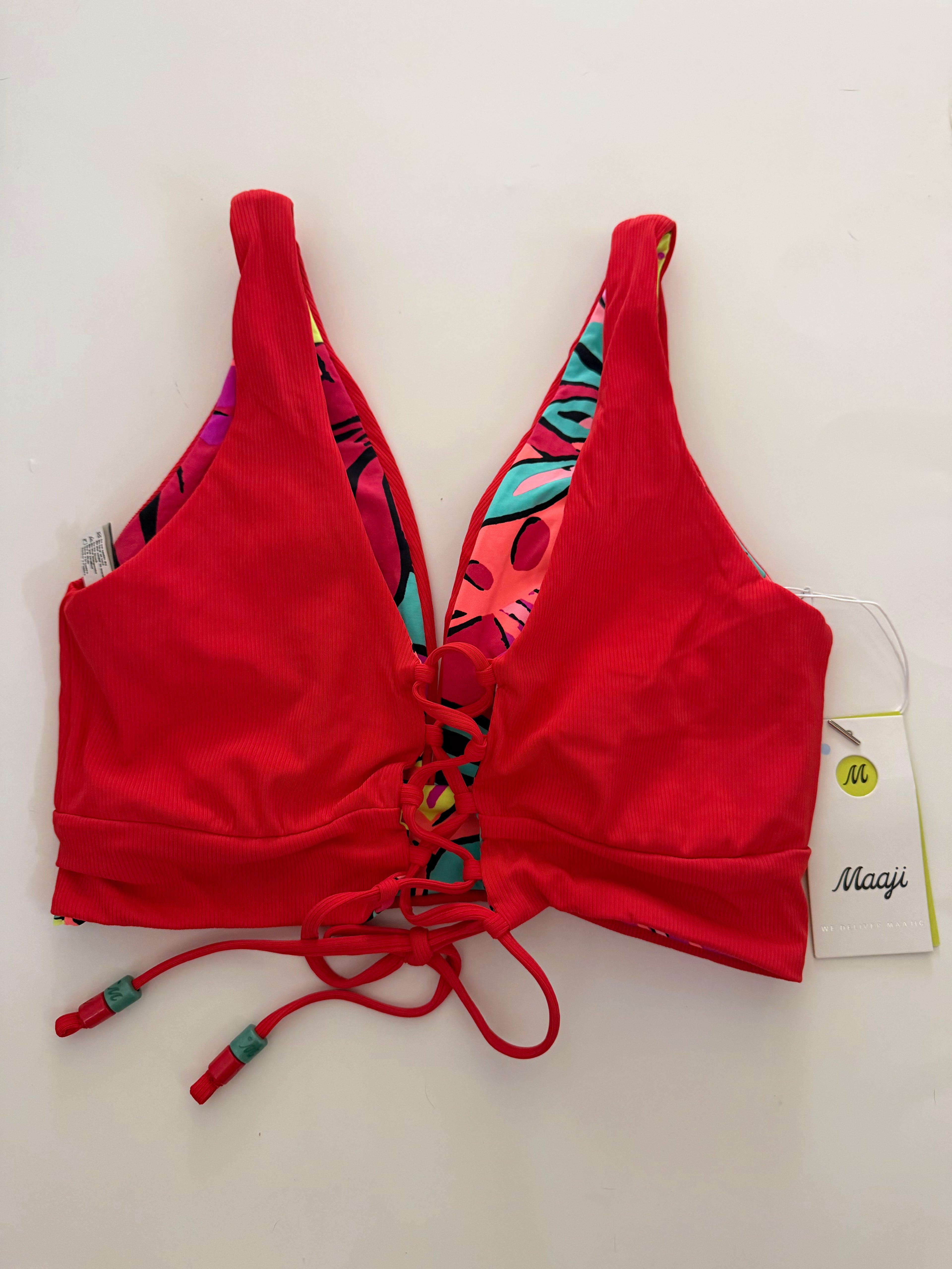 Maaji Reversible Swim Top NWT - size L
