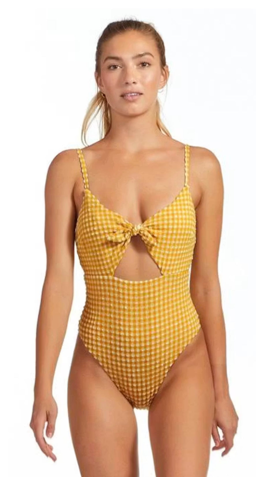 Vitamin A Gingham One Piece NWT - size medium/8 (runs small)