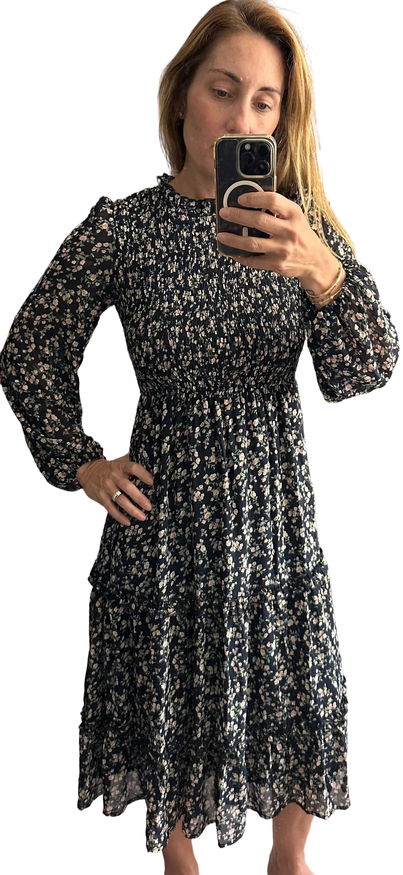 PETAL + PUP SMOCKED DRESS (4/6) NWT