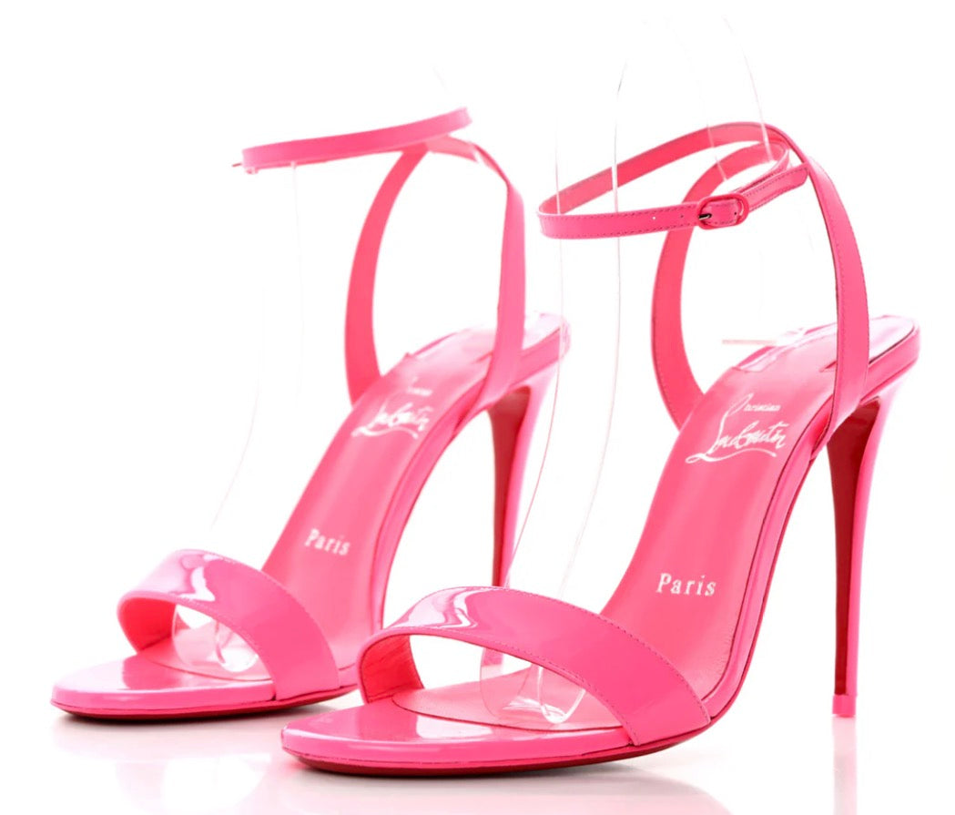 Christian Louboutin Loubigirl 100 Patent Pumps (pink) - size 38.5 (US 8-8.5) 4" heel NEVER WORN!