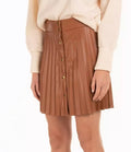 Zara Faux Leather Pleated Skirt - size small/medium