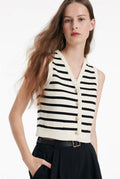 Goelia Striped Sweater Vest - size medium (Kim Chappell)
