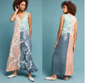 Anthropologie X Geisha Designs Color Block Maxi Dress - size medium/large