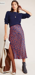 Anthropologie Maeve Evelyn Bias Midi Skirt - size Small