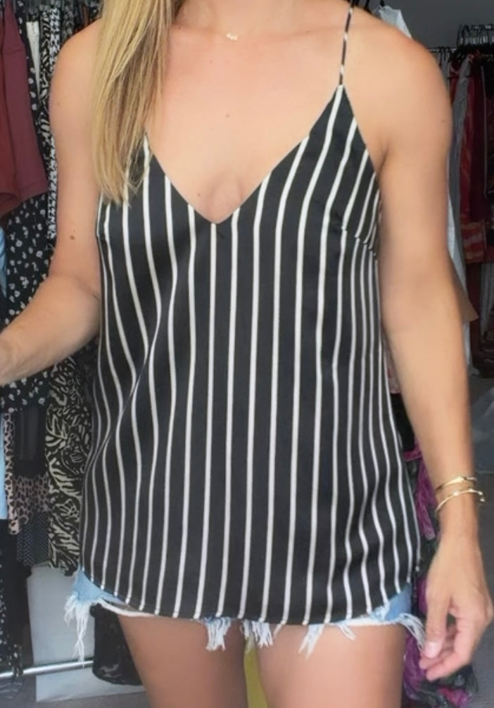 Super Down Striped Tank -  size medium