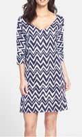Lilly Pulitzer Eliza Chevron Shift Dress - size small