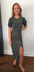 Free People Briella Ruched Midi Dress NWT - size XS