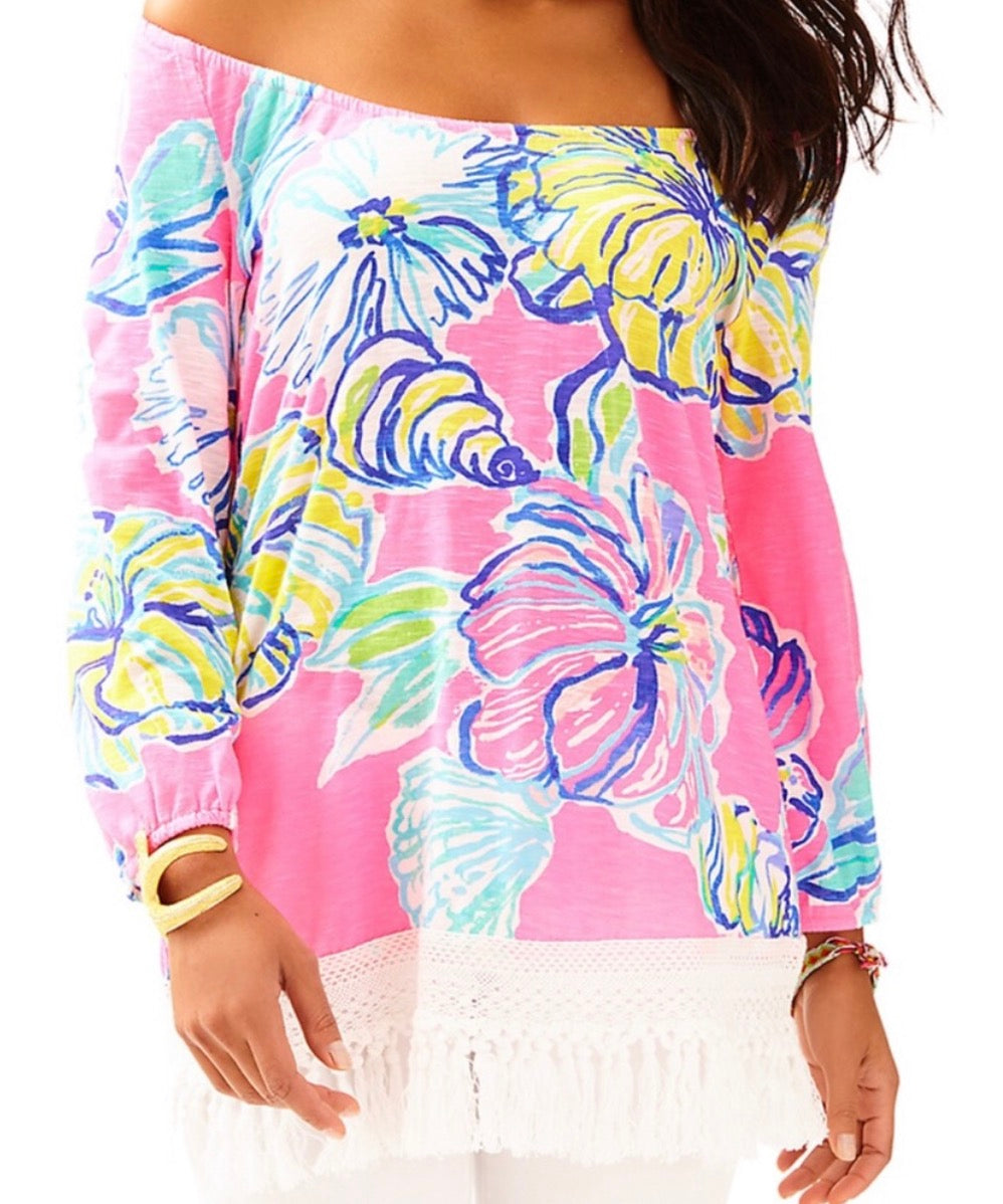 Lilly Pulitzer Alia Fringe Tunic NWT - size small