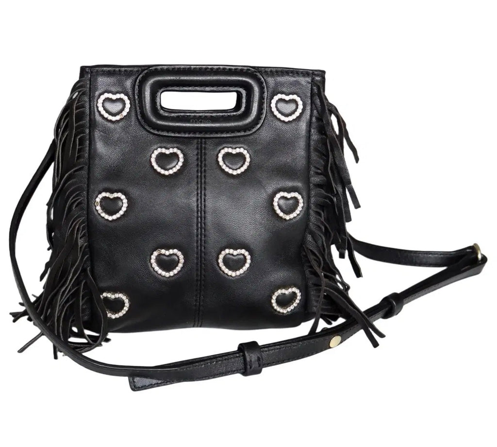 Maje Black Genuine Leather Crossbody bag