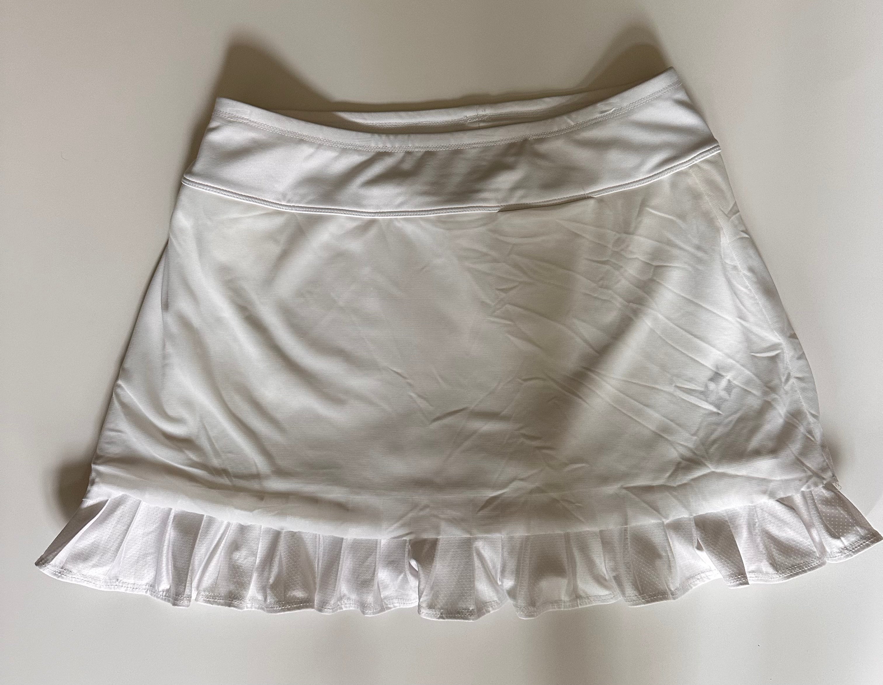JOFIT MESH PLEATED TENNIS SKIRT (small) white