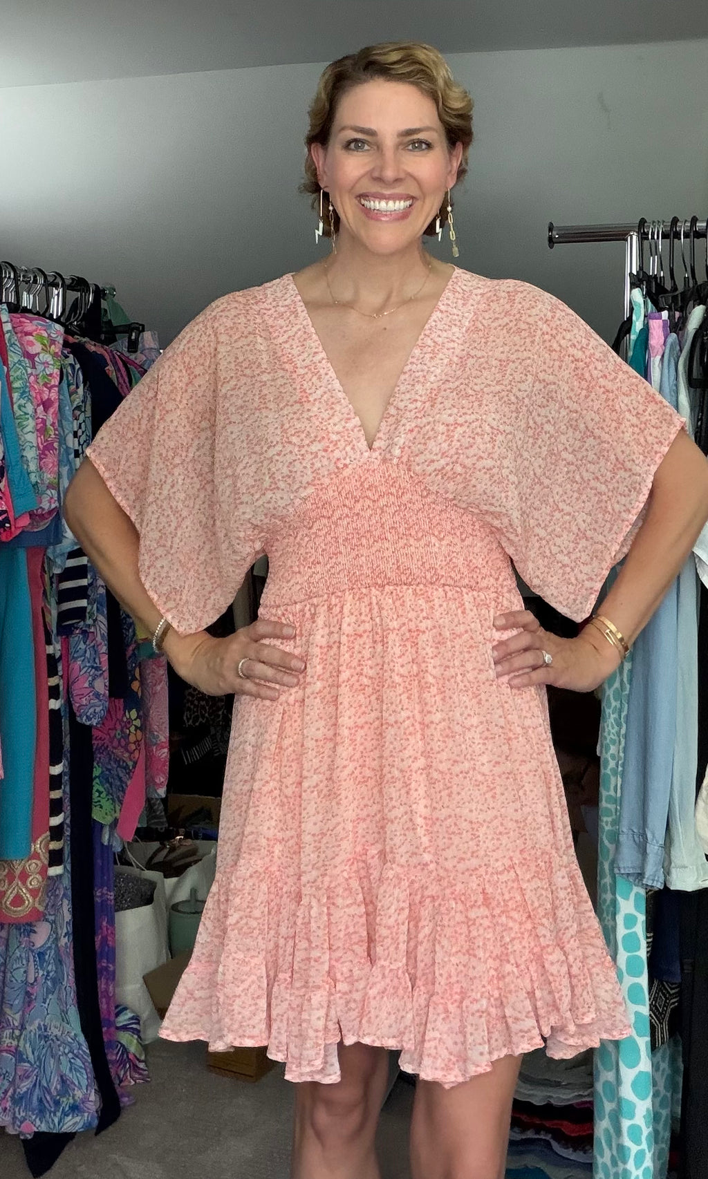 She + Sky Floral Mini Dress- size Medium