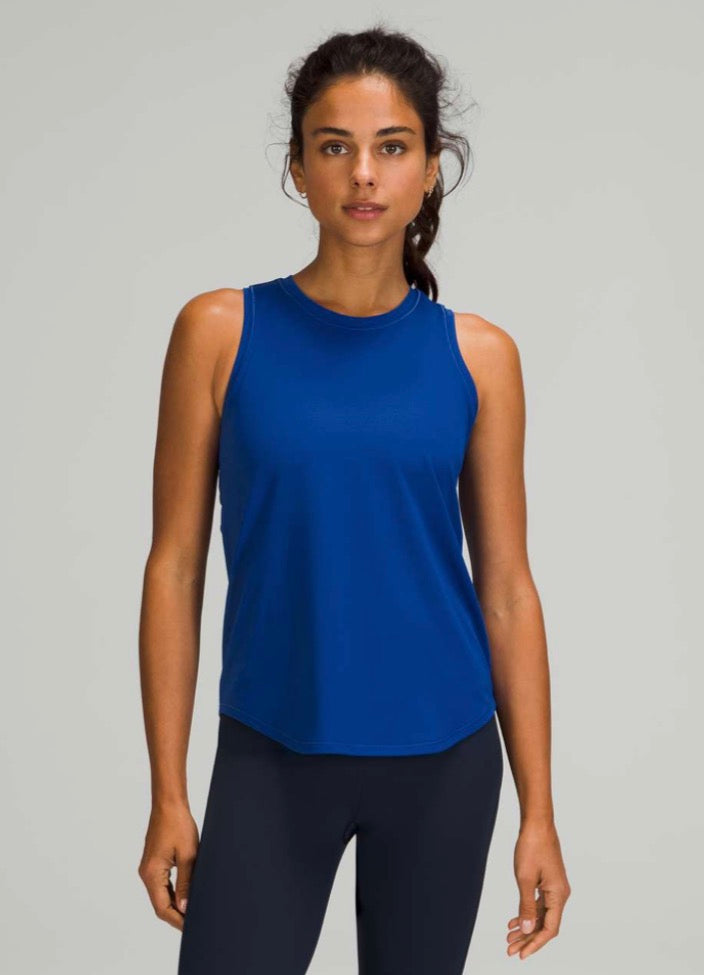 Lululemon High Neck Tank - size 4 (Royal blue)