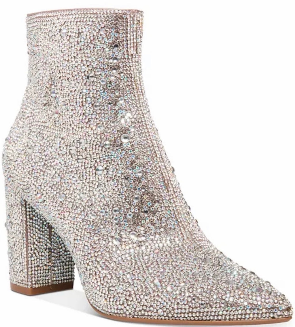 Betsy Johnson SB Cady Rhinestone Booties NEW - size 7.5