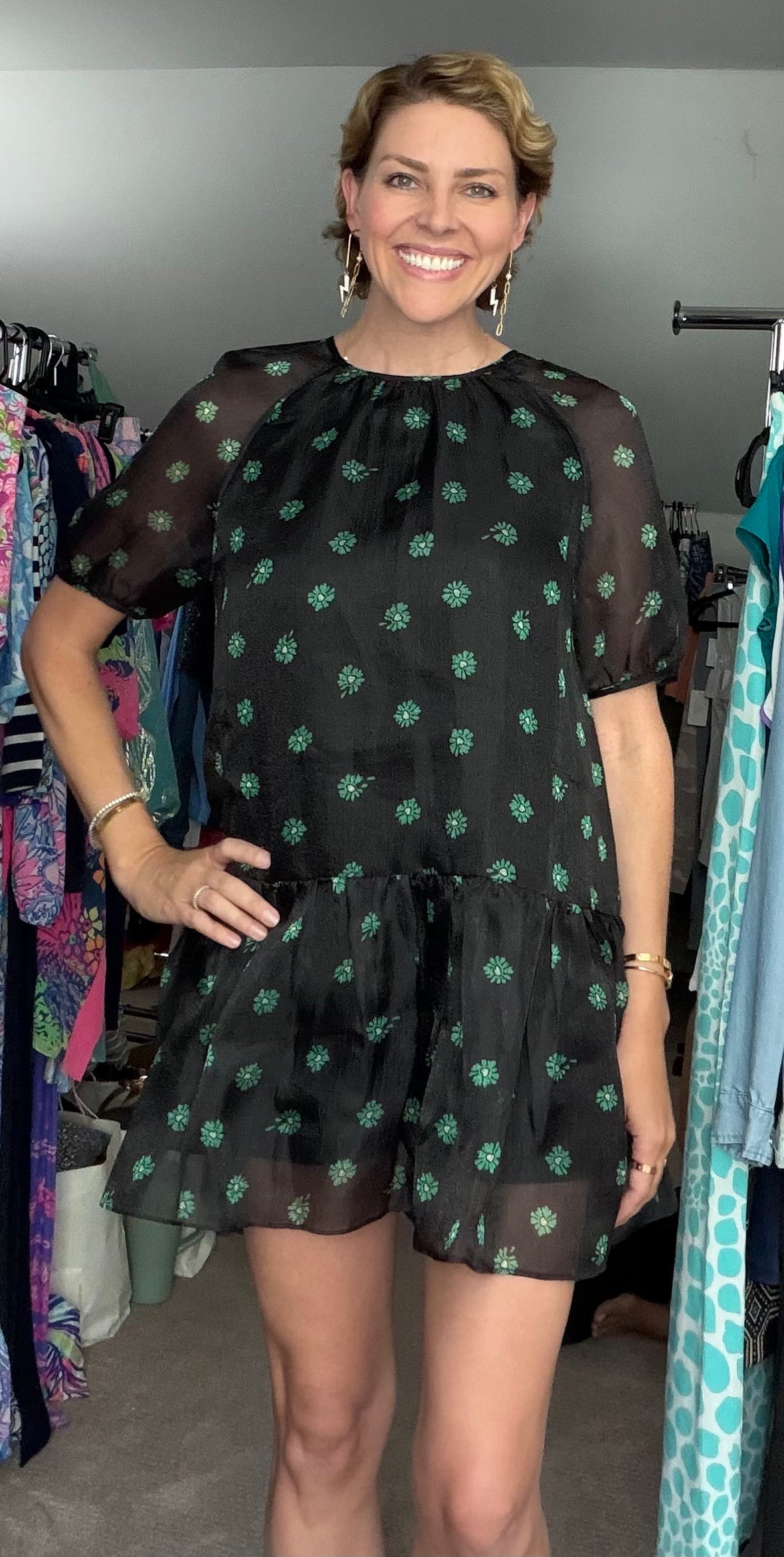Tout a Coup Embroidered Floral Dress- XS