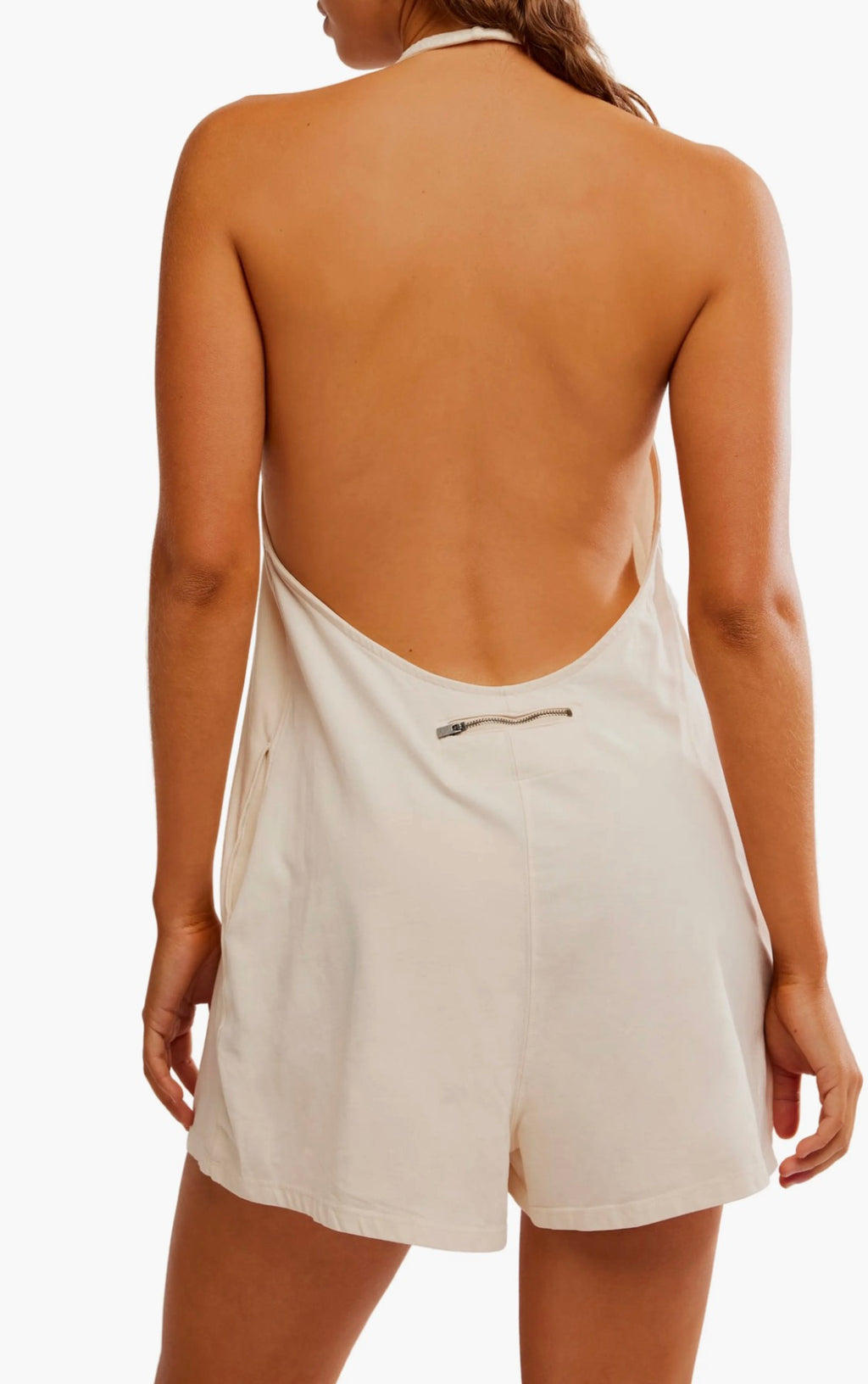 Free People Hot Shot Halter Romper - size medium/large