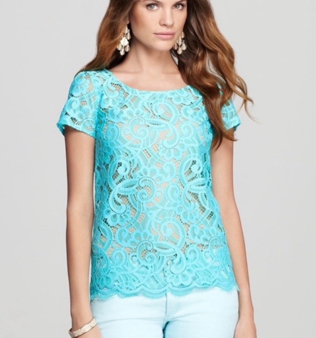 Lilly Pulitzer Poppy Lace Top - size small