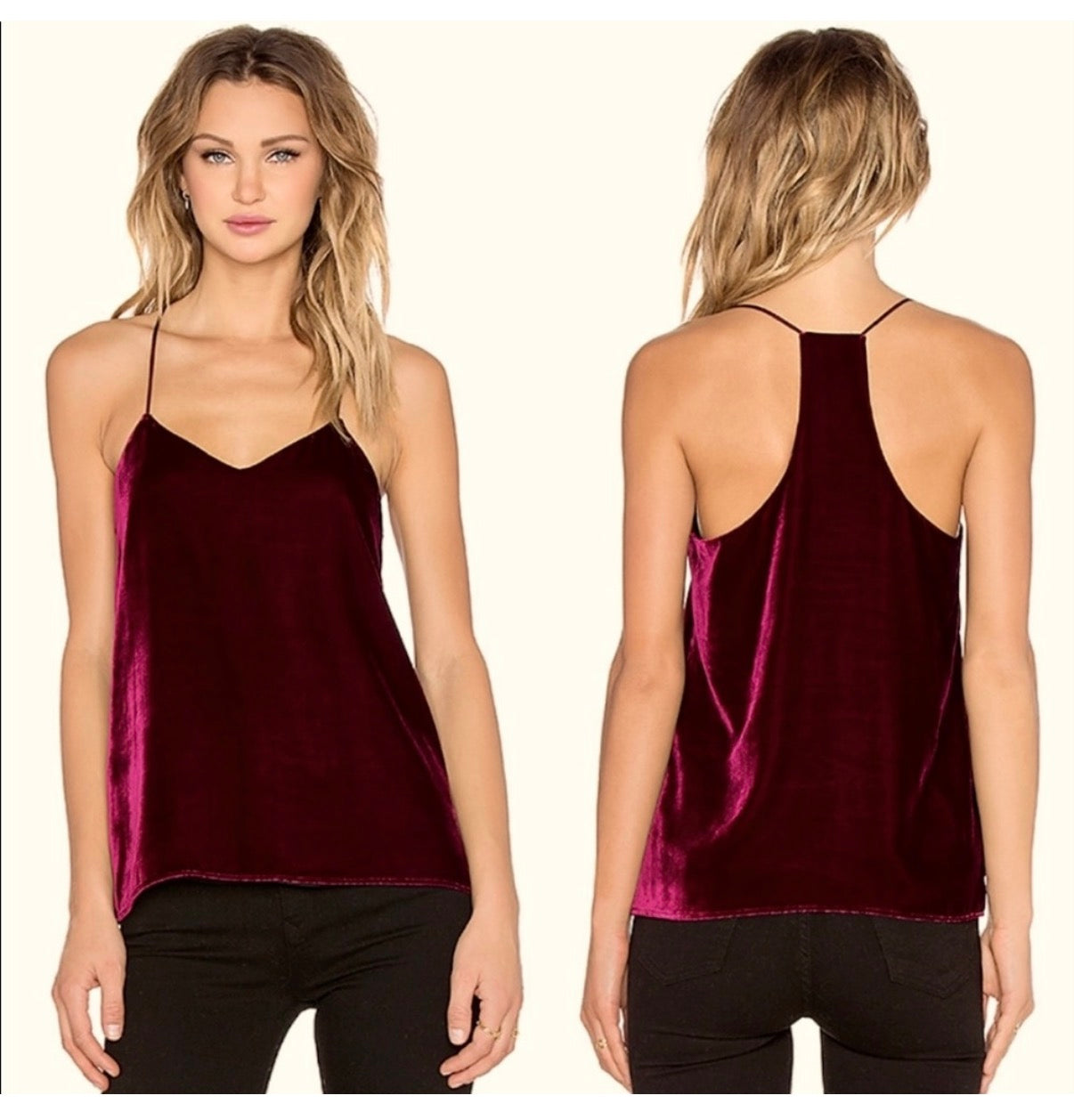 Tibi Velvet Camisole - size small