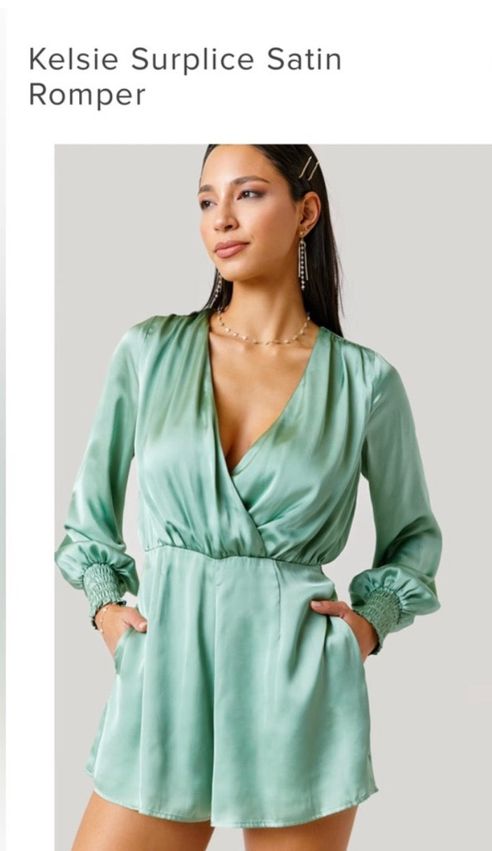 MiAmi Satin Romper- size Medium