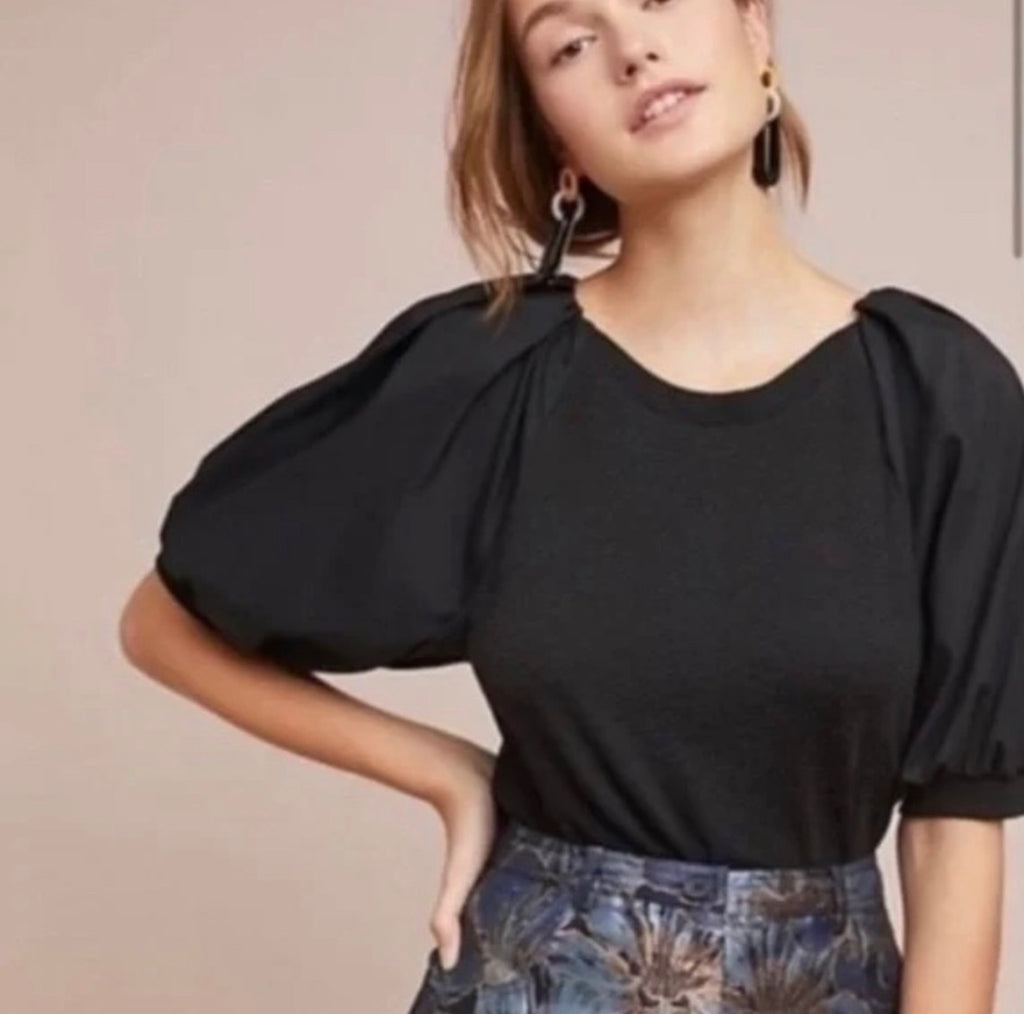 Anthropologie Sunday in Brooklyn Puff Sleeve Top - size medium